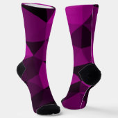 Pink black geometric mesh pattern sokken (Gebogen)