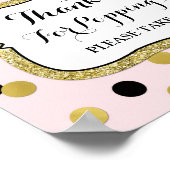 Pink Black Gold Confetti Poster (Hoek)