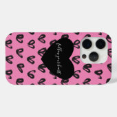 Pink Black Hearts Case-Mate iPhone Case (Achterkant (horizontaal))