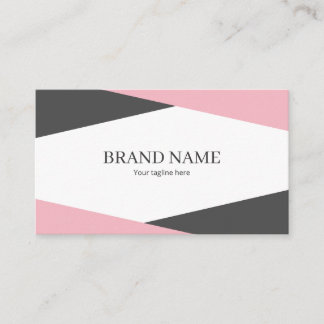 Pink Black Line Frame Minimal Elegant Beauty Visitekaartje