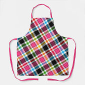 Pink Black Multicolour Flannel Plaid Tartan Schort (Voorkant)