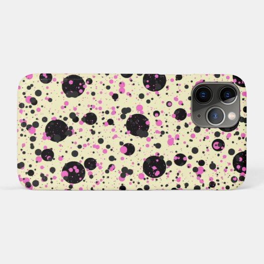 Pink & Black Polka Dot Glam Pattern Case-Mate iPhone Case (Achterkant (horizontaal))