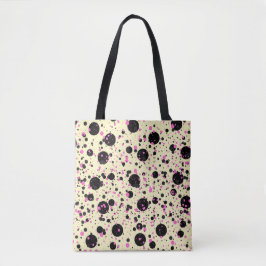 Pink & Black Polka Dot Glam Pattern Draagtas