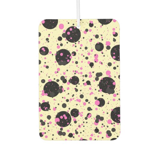 Pink & Black Polka Dot Glam Pattern Luchtverfrisser (Voorkant)