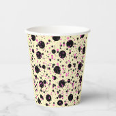 Pink & Black Polka Dot Glam Pattern Papieren Bekers (Voorkant)