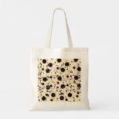 Pink & Black Polka Dot Glam Pattern Tote Bag (Achterkant)