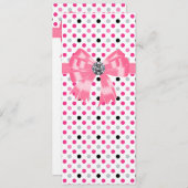 Pink Black Polka Modèle du programme de mariage (Devant / Derrière)