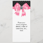 Pink Black Polka Modèle du programme de mariage (Dos)