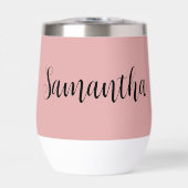 Pink Black Script Monogramme Bachelortie (Avant)