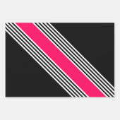 Pink, Black & White Inpakpapier Vel (Voorkant 3)