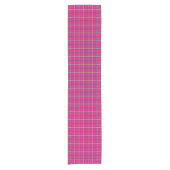 Pink Black White Plaid Bright Table Runner Korte Tafelloper (Voorkant)