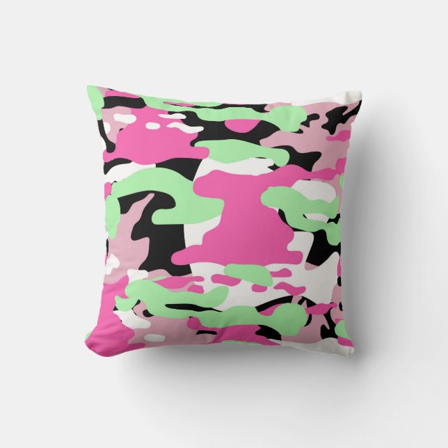 Pink Blings Camo Lance Oreiller (Recto)