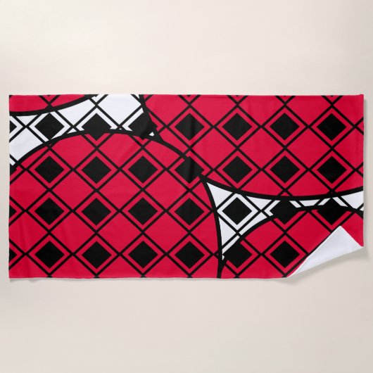 Pink Blob Harlequin Strandlaken (Voorkant)