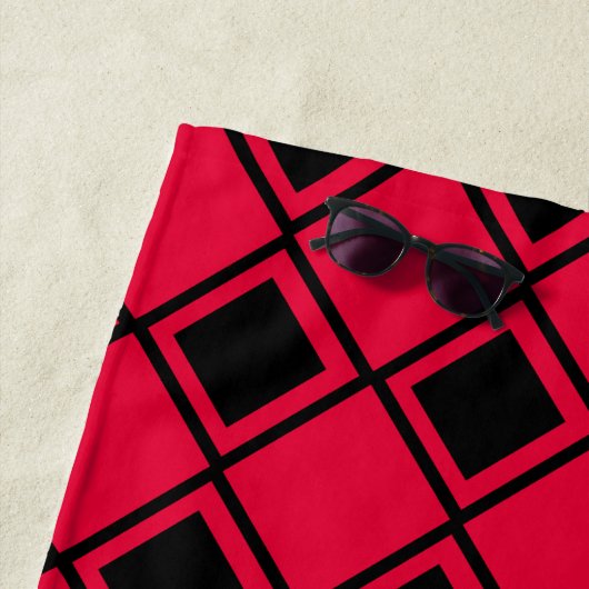 Pink Blob Harlequin Strandlaken (In situ)