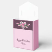 Pink Blooming Lily Dank u voor uw gelukkige verjaa Bedankdoosjes (Geopend)