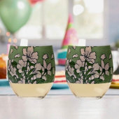 Pink Blossom Cascade  Wijnglas Zonder Voet