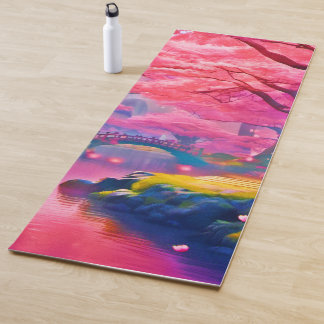 Pink Blossom Forest Design Yogamat