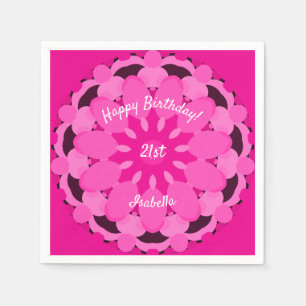 Pink Blossom Kaleidoscope Napkins Servet