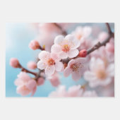 Pink Blossom Ma Wrapping Paper Flat Sheet Set of 3 (Voorkant 2)