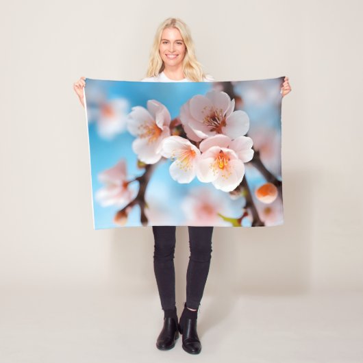 Pink Blossom Magic Fleece Deken (In situ)