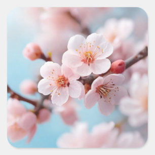 Pink Blossom Magic Vierkante Sticker