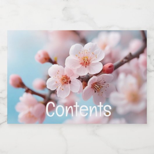 Pink Blossom Magic  Voedselcontainer Etiket (Enkel label)