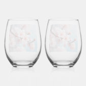 Pink Blossom Magic Wijnglas Zonder Voet (Achterkant)