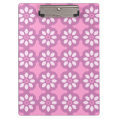 Pink Blossom Retro Tile Pattern Klembord (Voorkant)