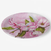 PINK BLOSSOM SPRING PARTY MONOGRAM PAPIEREN BORDJE (Gekanteld)