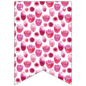 Pink Blossom Waterverf Floral Vlaggetjes (Tweede vlag)