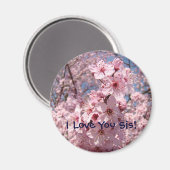 Pink Blossoms aimant I Love You Sis! mangues (Recto/Verso)