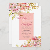 Pink Blossoms uitnodiging (Voorkant / Achterkant)