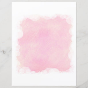 Pink Blouds White Clouds Baby Scrapbook Papier