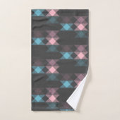 pink blue and gray geometric bad handdoek (Handdoek)
