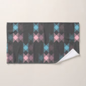 pink blue and gray geometric bad handdoek (Handdoek)