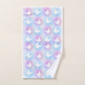 "Pink & Blue" Butterfly Bath Towell Set Bad Handdoek (Handdoek)