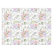 Pink Blue Floral Aquarelle Nappe (Devant (Horizontal))