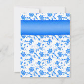 Pink Blue Floral Gerbera Daisy Baby shower Kaart (Achterkant)