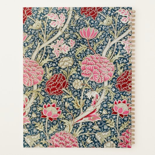 Pink Blue Floral William Morris Elegant Monogram (Dos)