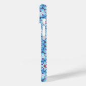 PINK BLUE FRACTAL CIRCLS MONOGRAM Case-Mate iPhone CASE (Achterkant / Links)