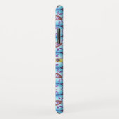 PINK BLUE FRACTAL CIRCLS MONOGRAM Case-Mate iPhone CASE (Achterkant/rechts)