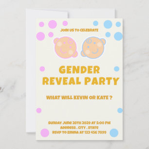 Pink & Blue Genre Reveillez Genre Invitation Genre