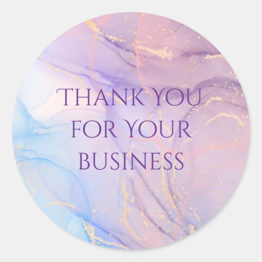 Pink & Blue Gold Glitter Marble Sticker Sheet (Voorkant)