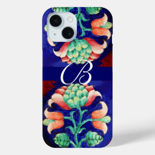 PINK BLUE GREEN FLORAL MONOGRAM