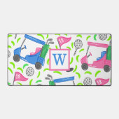 Pink Blue Green Golf Preppy Monogramme initial (Recto)