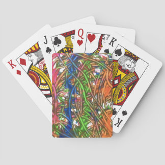 Pink, Blue, Green, Orange, Marble Artwork Pokerkaarten