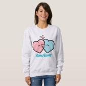 Pink & Blue Hearts Kiss Trui (Voorkant volledig)