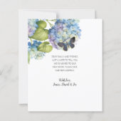 Pink Blue Hydrangea Floral Moving Kaart (Achterkant)