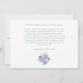 Pink Blue Hydrangeas 100e carte d'anniversaire (Dos)