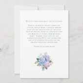  Pink Blue Hydrangeas 100th Birthday Card Request  Kaart (Achterkant)